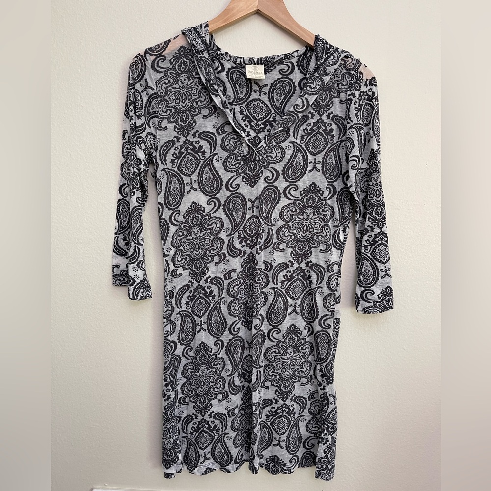 The Balance Collection by Marika Paisley Hooded Tunic Beach Coverup size Small - Picture 3 of 10
